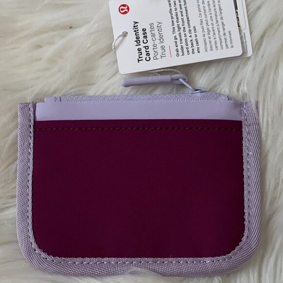 LULULEMON Card Pouch, Case & Keychain SET in Serene Blue/Dusty Lilac - Picture 5 of 8